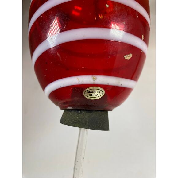 Hanging Hummingbird Feeder Hand Blown Glass Art - Picture 5 of 6